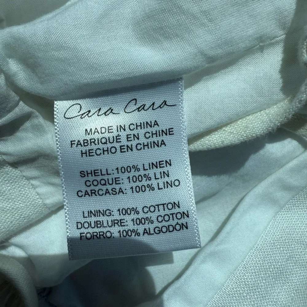 Cara Cara Cream Ruched Tie Front Crop Top - Picture 7 of 8
